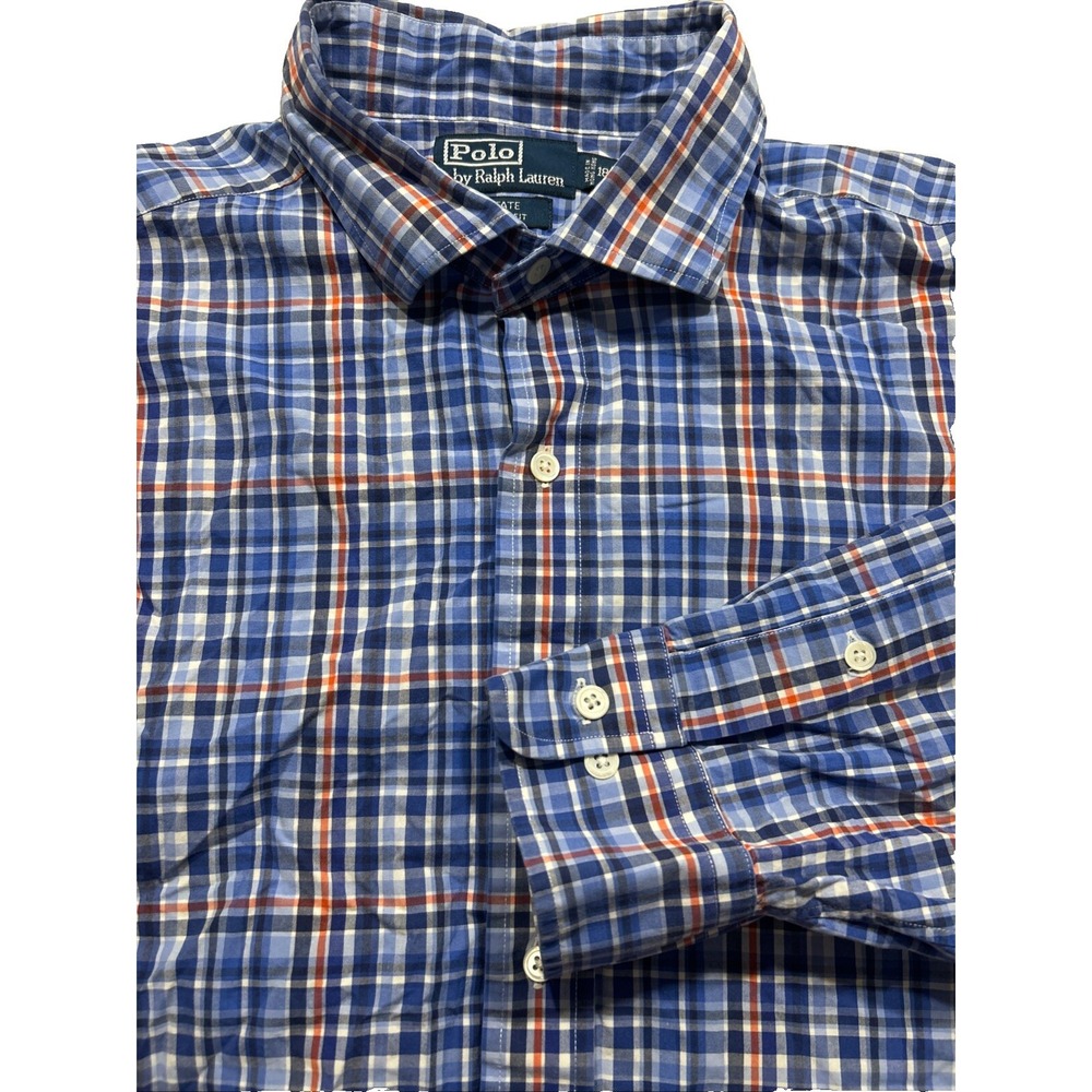 Polo Ralph Lauren Estate Red White & Blue Button Up Long Sleeve Mens 2XL‎ - Picture 2 of 9